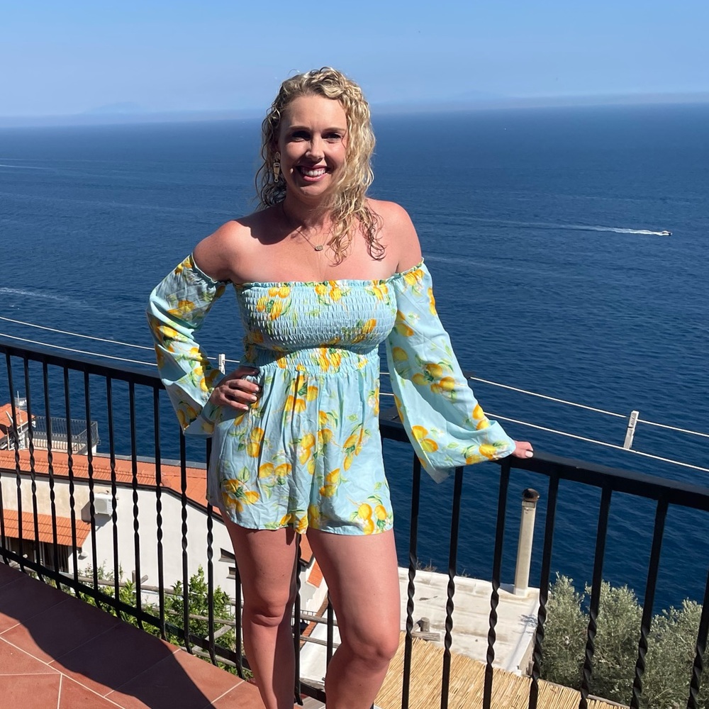 ASOS Lemon Romper with detached sleeves